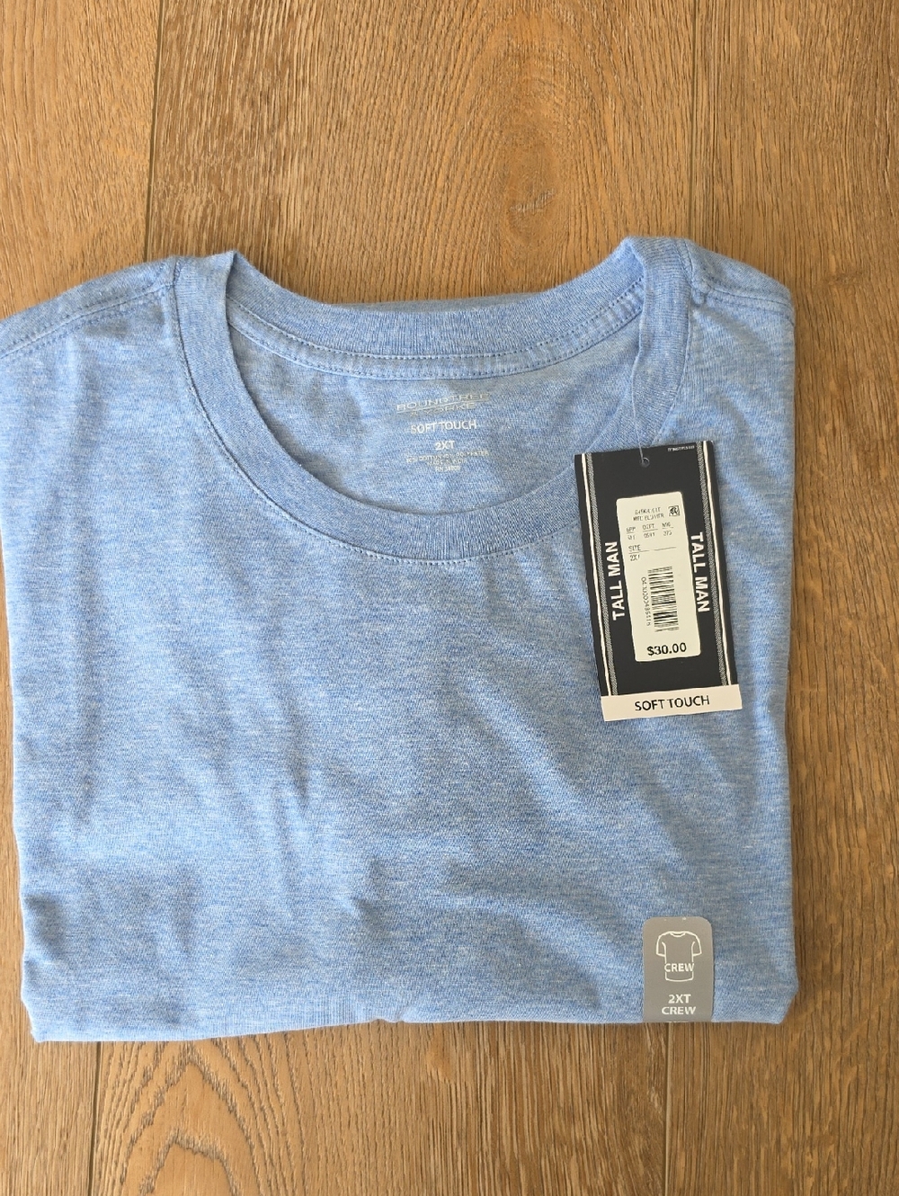 Men's Heather Big&Tall 2XT Roundtree&Yorke Soft Washed Short Sleeve Crew T-Shirt
